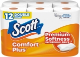 Review of Scott ComfortPlus Toilet Paper, 12 Double Rolls